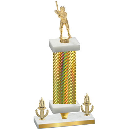 Premium Single Gold Carbon Fiber Victory Baseball Trophy