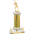 Premium Single Gold Carbon Fiber Second Place Softball Trophy