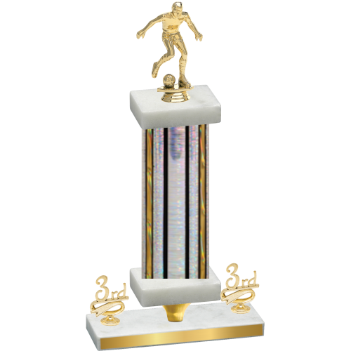 Premium Single Silver Glacier Third Place Soccer Trophy