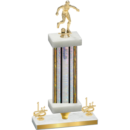 Premium Single Silver Glacier First Place Soccer Trophy