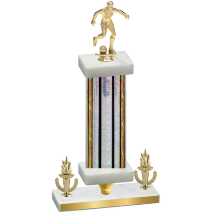 Premium Single Silver Glacier Victory Soccer Trophy