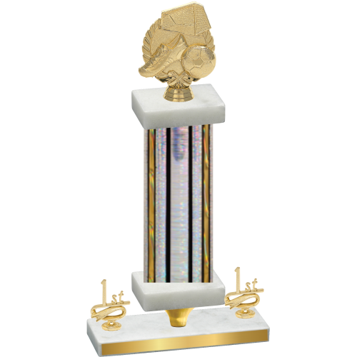 Premium Single Silver Glacier First Place Soccer Trophy