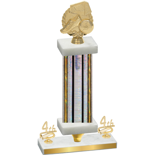 Premium Single Silver Glacier Fourth Place Soccer Trophy