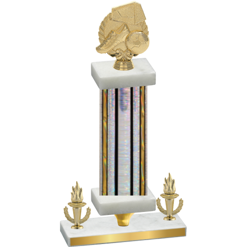 Premium Single Silver Glacier Victory Soccer Trophy