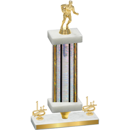 Premium Single Silver Glacier First Place Rugby Trophy