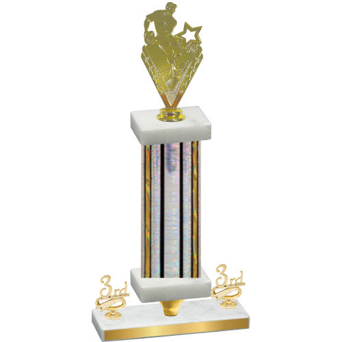 Premium Single Silver Glacier Third Place Rugby Trophy