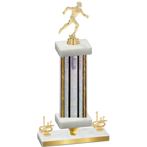 Premium Single Silver Glacier First Place Running Trophy