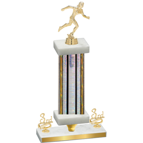 Premium Single Silver Glacier Third Place Running Trophy