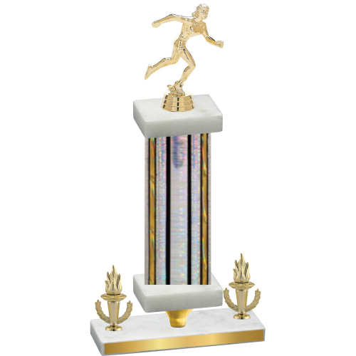 Premium Single Silver Glacier Victory Running Trophy