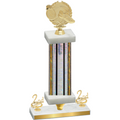 Premium Single Silver Glacier Second Place Running Trophy