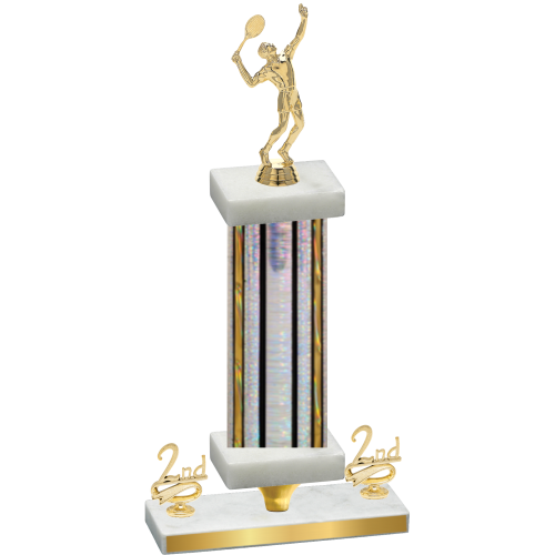 Premium Single Silver Glacier Second Place Tennis Trophy