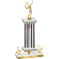 Premium Single Silver Glacier Third Place Tennis Trophy