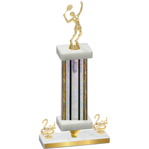 Premium Single Silver Glacier Second Place Tennis Trophy