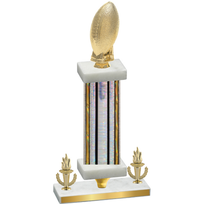 Premium Single Silver Glacier Victory Football Trophy