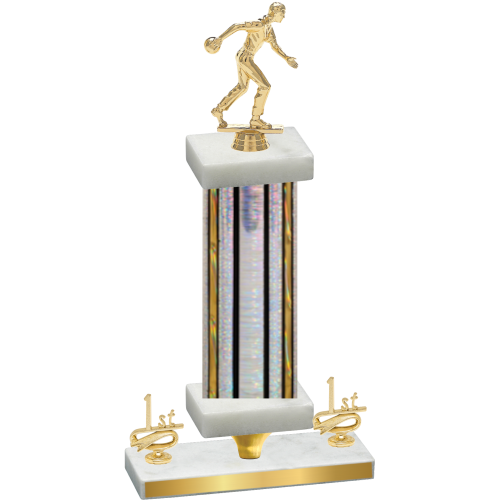 Premium Single Silver Glacier First Place Bowling Trophy