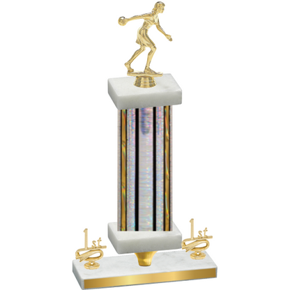 Premium Single Silver Glacier First Place Bowling Trophy