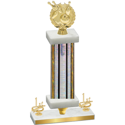 Premium Single Silver Glacier First Place Bowling Trophy