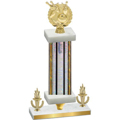 Premium Single Silver Glacier Victory Bowling Trophy