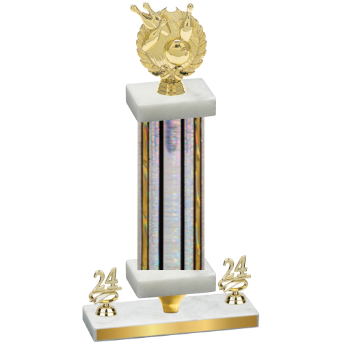 Premium Single Silver Glacier Year Bowling Trophy