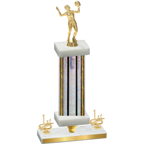 Premium Single Silver Glacier First Place Volleyball Trophy