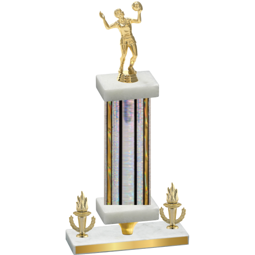 Premium Single Silver Glacier Victory Volleyball Trophy