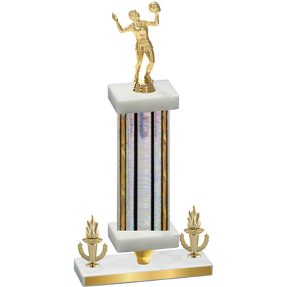 Premium Single Silver Glacier Victory Volleyball Trophy