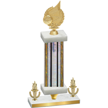 Premium Single Silver Glacier Victory Volleyball Trophy