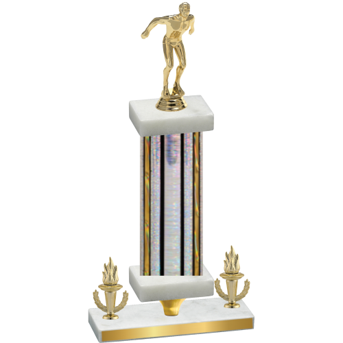 Premium Single Silver Glacier Victory Swimming Trophy