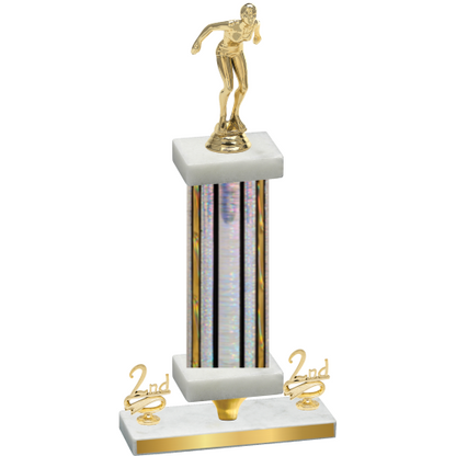 Premium Single Silver Glacier Second Place Tennis Trophy