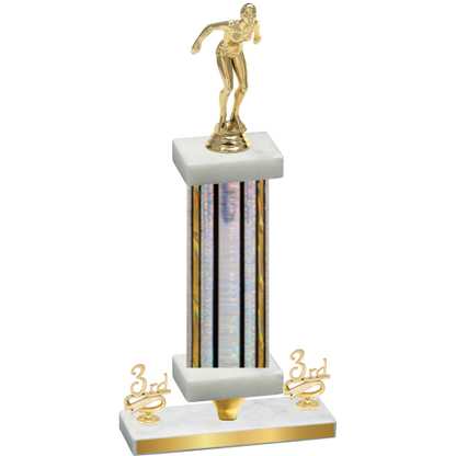 Premium Single Silver Glacier Third Place Tennis Trophy