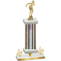 Premium Single Silver Glacier Fourth Place Tennis Trophy