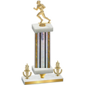 Premium Single Silver Glacier Victory Football Trophy