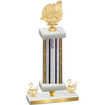 Premium Single Silver Glacier Second Place Swimming Trophy