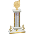 Premium Single Silver Glacier Victory Swimming Trophy
