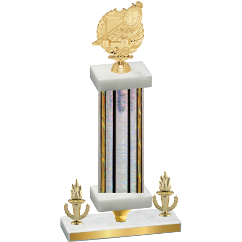 Premium Single Silver Glacier Victory Swimming Trophy