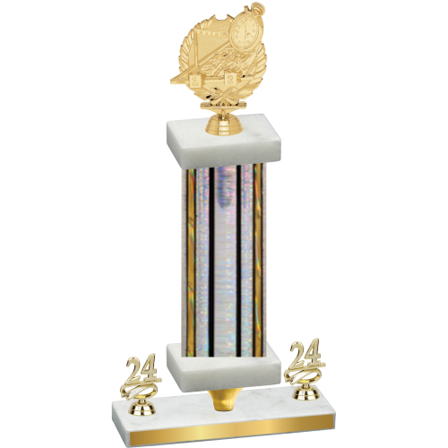 Premium Single Silver Glacier Year Swimming Trophy