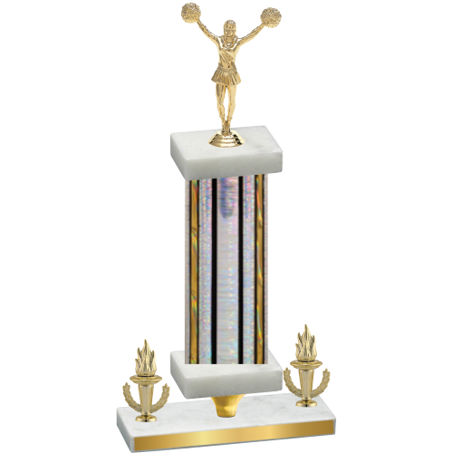 Premium Single Silver Glacier Victory Cheerleading Trophy