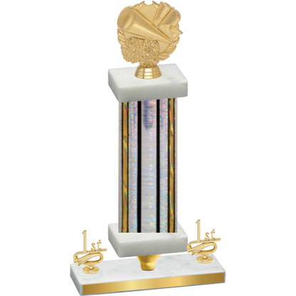 Premium Single Silver Glacier First Place Cheerleading Trophy