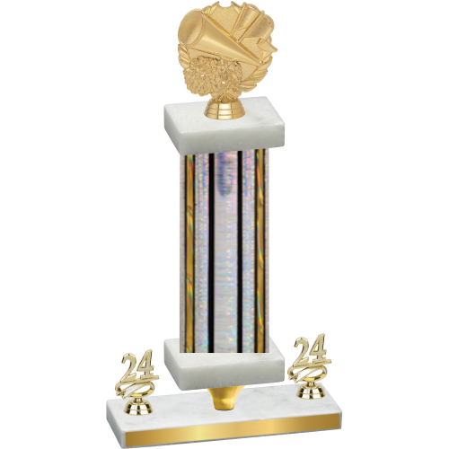 Premium Single Silver Glacier Year Cheerleading Trophy