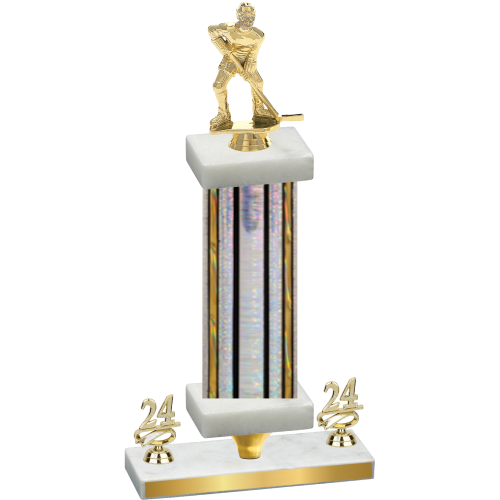 Premium Single Silver Glacier Year Hockey Trophy