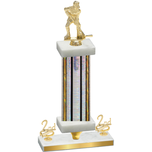 Premium Single Silver Glacier Second Place Hockey Trophy