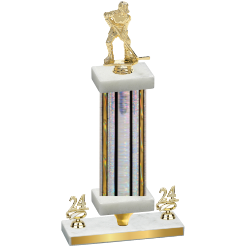 Premium Single Silver Glacier Year Hockey Trophy