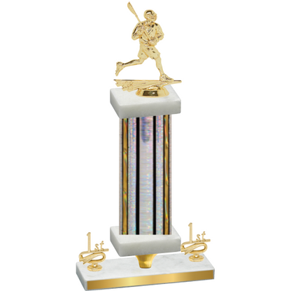 Premium Single Silver Glacier First Place Lacrosse Trophy