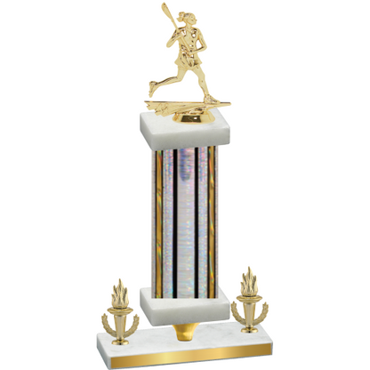 Premium Single Silver Glacier Victory Lacrosse Trophy