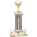 Premium Single Silver Glacier Second Place Victory Trophy