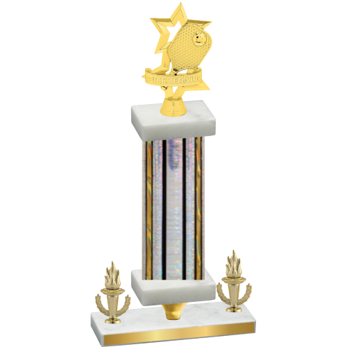 Premium Single Silver Glacier Victory Pickleball Trophy