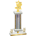 Premium Single Silver Glacier Year Pickleball Trophy
