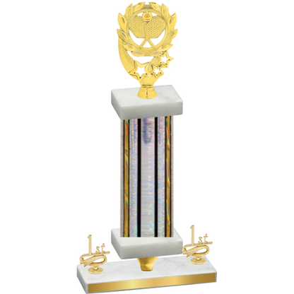 Premium Single Silver Glacier First Place Pickleball Trophy