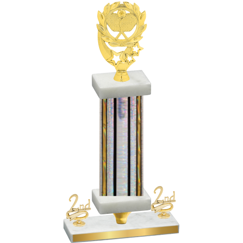 Premium Single Silver Glacier Second Place Pickleball Trophy