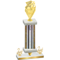 Premium Single Silver Glacier Second Place Pickleball Trophy